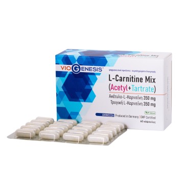 VIOGENESIS L-CARNITINE MIX (Acetyl 350 mg + Tartrate 350 mg) 60 caps VIOGENESIS